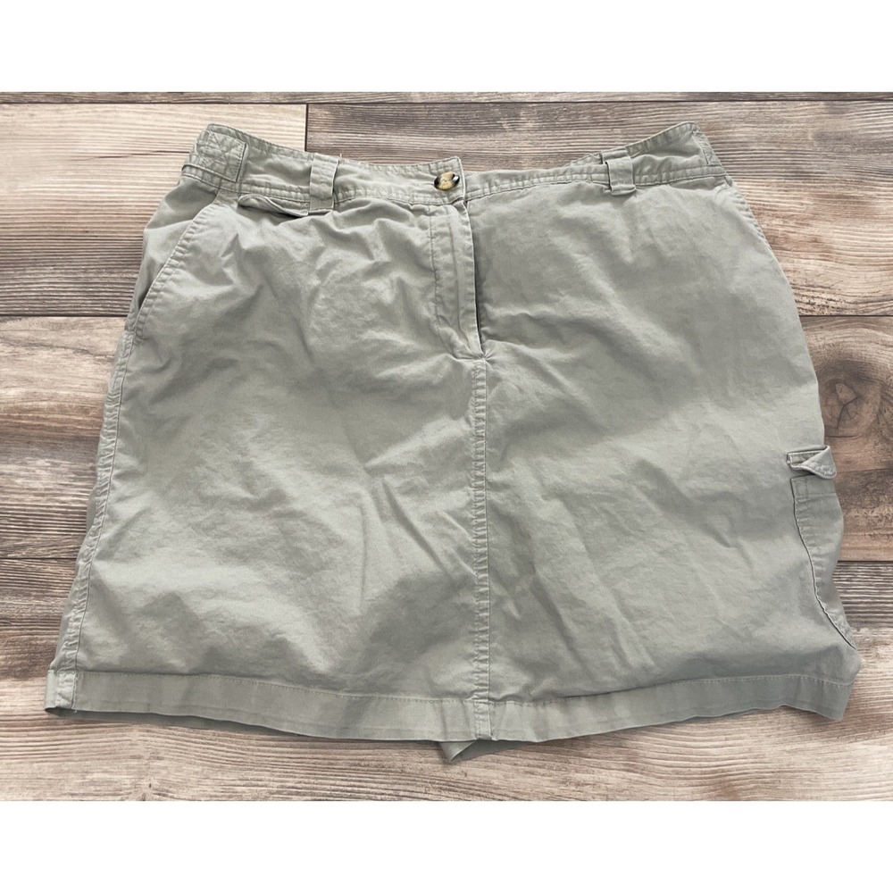 Karen Scott Skort Womens 12 Beige Khaki Stretch Golf Casual Skirt Shorts